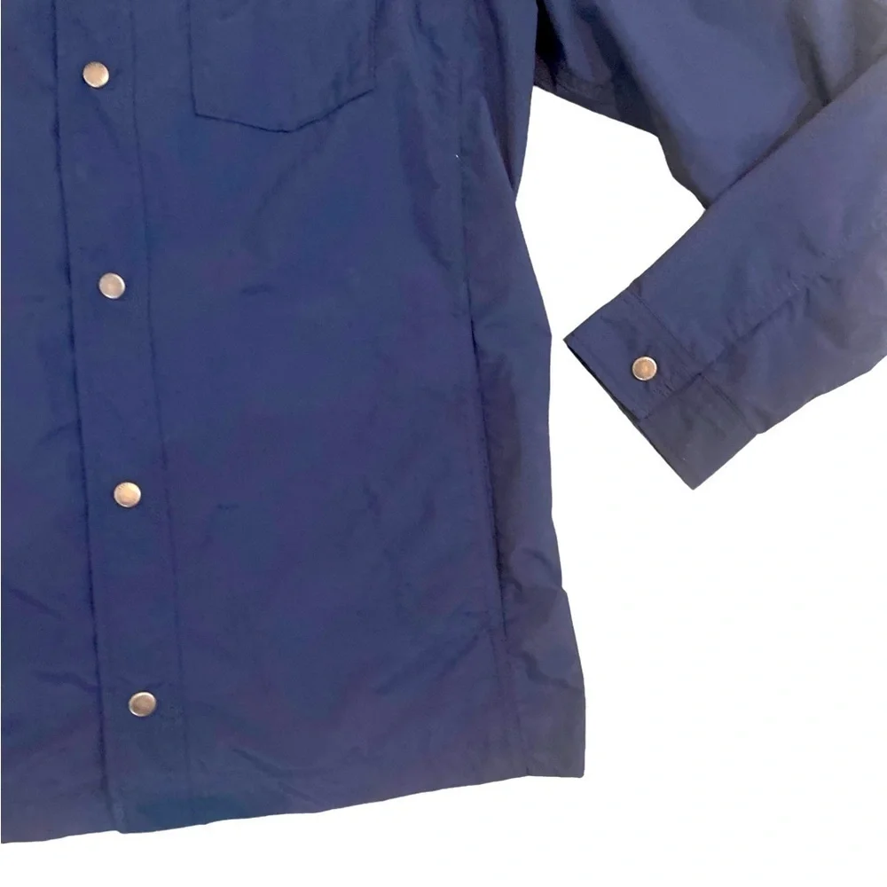 Vintage men’s Levi’s nylon dark denim lightweight shirt jacket shacket large - Picture 3 of 9